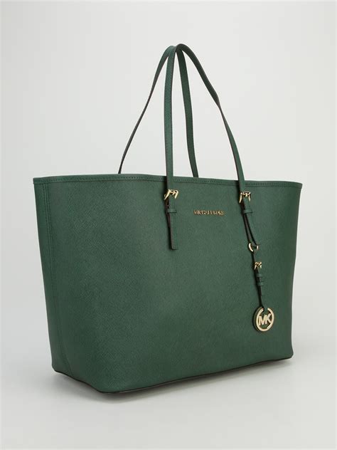 michael kors dark green tote|michael kors green bag outlet.